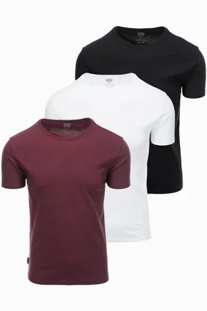 Ombre Clothing Pánské tričko bez potisku - mix 3 pcs Z29