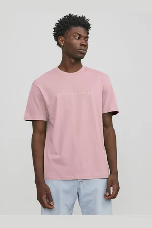 JACK & JONES Růžové pánské tričko Star