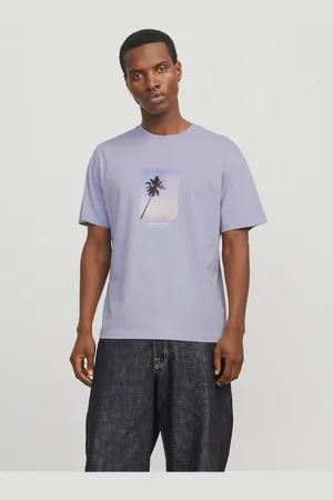 JACK & JONES Světle fialové pánské tričko Vesterbro