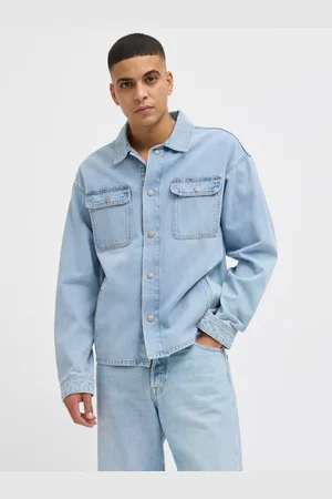 JACK & JONES Pánská džínová košilová bunda Hase