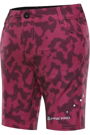Alpine Dětské rychleschnoucí softshellové kraťasy TRENTO 2 magenta varianta pa