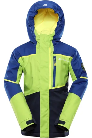 Alpine Dětská lyžařská bunda s membránou ptx MELEFO lime green