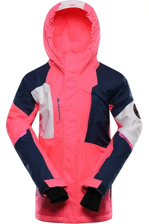 Alpine Dětská lyžařská bunda s membránou ptx snow DEARO neon knockout pink