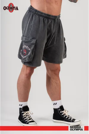 Nebbia Washed volné cargo šortky LEGACY 787 M,black