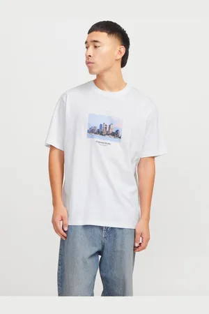 JACK & JONES Bílé pánské tričko Vesterbro