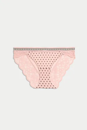 Marks & Spencer Bikinové kalhotky Alma s krajkou a hebkým plastickým vzorem