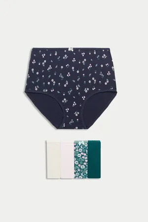 Marks & Spencer Kalhotky do pasu s potiskem z bavlny Lycra™, 5 ks