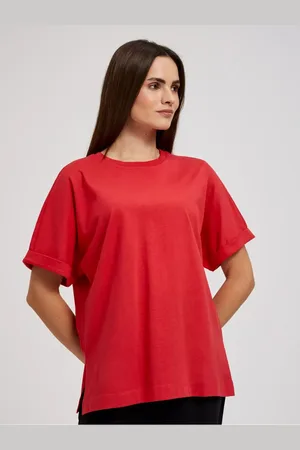 MOODO Červené oversize tričko