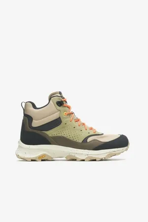 Merrell Béžové pánské outdoorové kotníkové tenisky Speed Solo Mid Waterproof