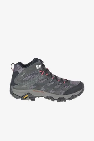 Merrell Šedé pánské kotníkové outdoorové tenisky Moab 3 Mid GTX