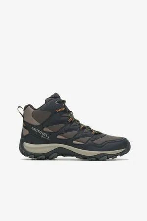 Merrell Hnědo-černé pánské kotníkové outdoorové tenisky West Rim Sport Mid GTX