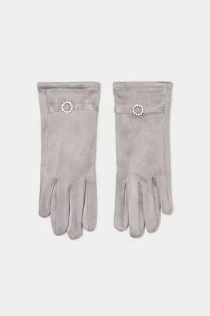 MOODO Gloves with a decorative belt