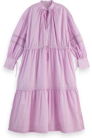 Scotch&Soda Růžové dámské maxi šaty