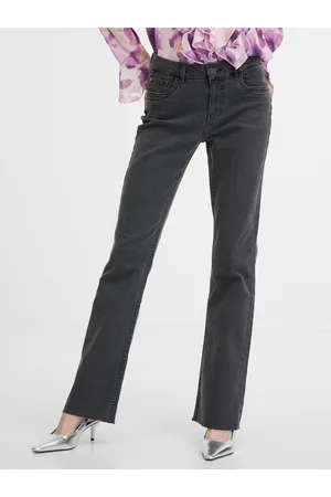 ORSAY Tmavě šedé dámské bootcut džíny