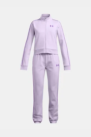 Under Armour Dívčí souprava UA Icon Knit Crop Tracksuit-PPL