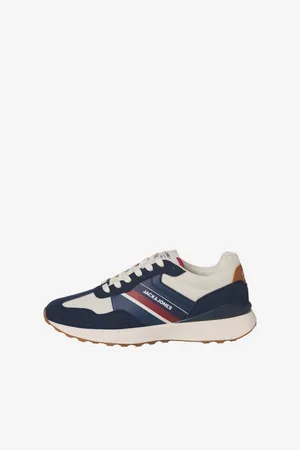 JACK & JONES Krémovo-modré pánské tenisky
