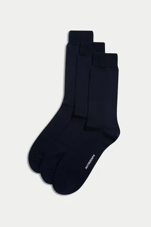 Marks & Spencer 3 páry ponožek, s vysokým podílem egyptské bavlny námořnická