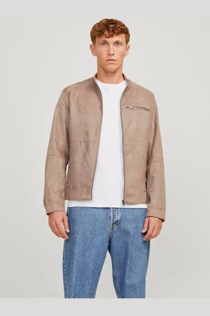 JACK & JONES Pánská bunda v semišové úpravě