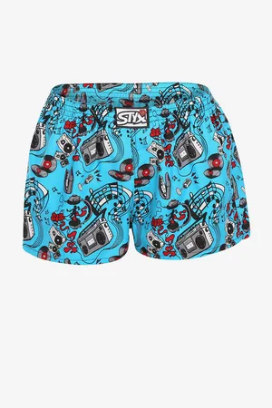 STYX Modré dámské trenýrky art Hudba