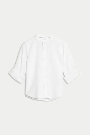 Marks & Spencer Košile bez límečku, s vysokým podílem lnu (1–8 let)