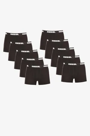Nedeto Sada deseti pánských boxerek v černé barvě Rebel