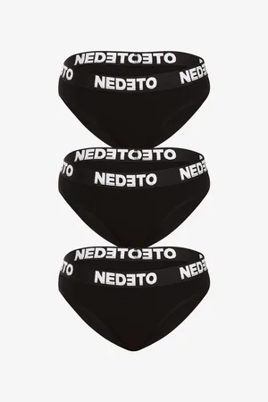 Nedeto Sada tří - dámské kalhotky černé