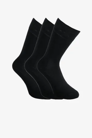 STYX 3PACK ponožky vysoké bambusové černé