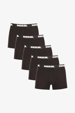 Nedeto Sada pěti pánských boxerek v černé barvě Rebel