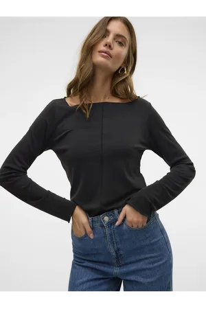 VERO MODA Černé dámské tričko Maggie