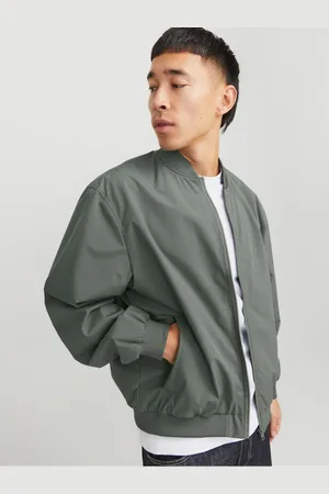 JACK & JONES Zelený pánský bomber JJECHARGE