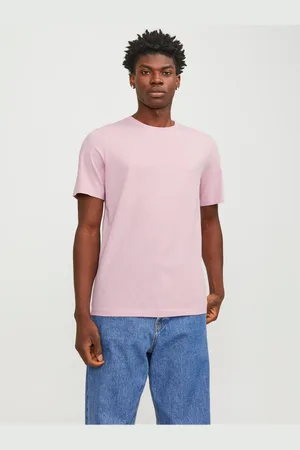 JACK & JONES Růžové pánské tričko