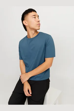 JACK & JONES Modré pánské tričko