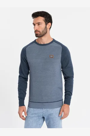 Ombre Clothing Pánský pletený svetr RELAXED FIT se vzorem