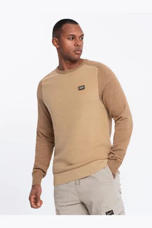 Ombre Clothing Pánský pletený svetr RELAXED FIT se vzorem
