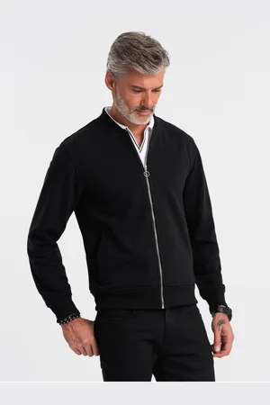 Ombre Clothing Pánská bavlněná strečová mikina bomber