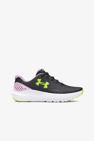 Under Armour Růžovo-černé holčičí sportovní tenisky UA GGS Surge 4