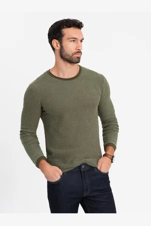 Ombre Clothing Pánský pletený svetr RELAXED FIT se vzorem