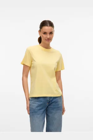 VERO MODA Žluté dámské tričko