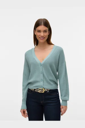 VERO MODA Modrý dámský kardigan