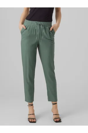 VERO MODA Zelené dámské kalhoty JESMILO