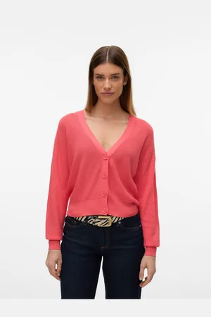 VERO MODA Oranžový dámský kardigan