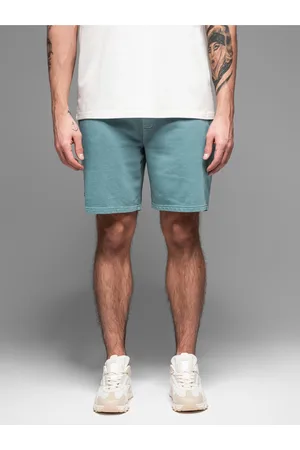 Ombre Clothing Pánské bavlněné teplákové šortky BASIC modré
