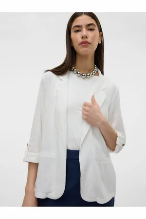 VERO MODA Bílé dámské sako