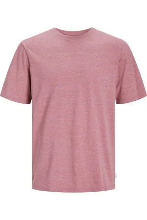 JACK & JONES Růžové pánské tričko