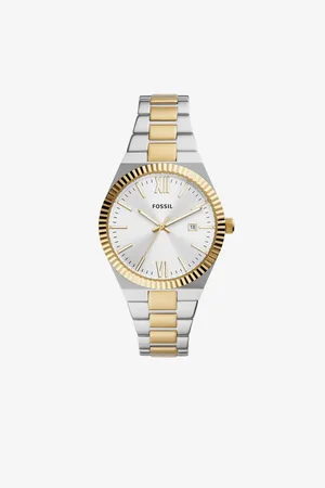 Fossil Stříbrno zlaté dámské hodinky Scarlette