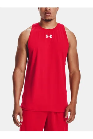 Under Armour Červené pánské tílko BASELINE COTTON TANK