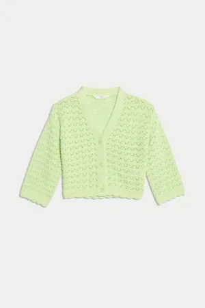 Marks & Spencer Úpletový kardigan z čisté bavlny (2–8 let)