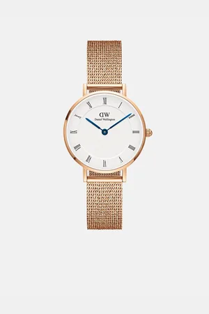 Daniel Wellington Růžovo-zlaté dámské hodinky mesh Petite Melrose