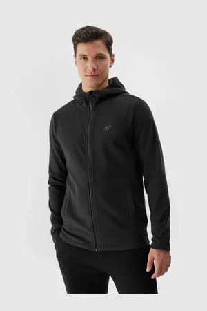 4F Pánský fleece regular s kapucí