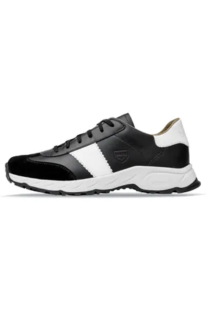 Vasky Botas Nordic Black- Pánské kožené outdoorové tenisky / botasky černo-bílé česká výroba ze Zlína